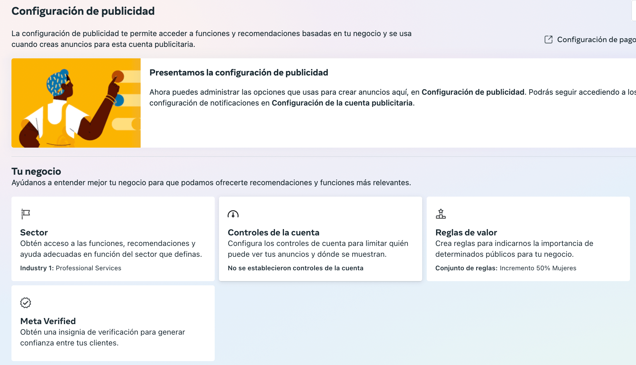 Reglas de valor en Meta: configuración de la publicidad