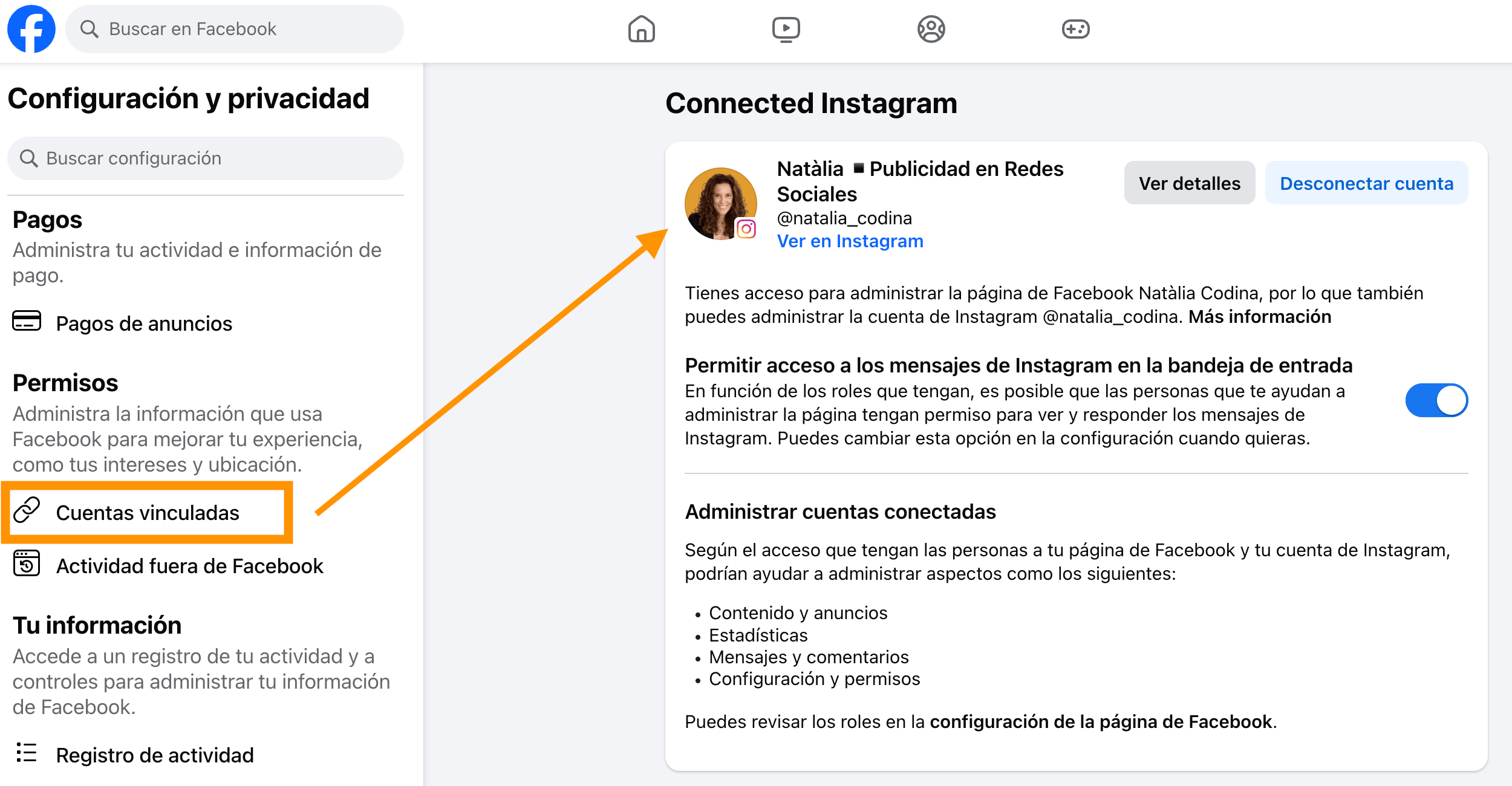 Vincular tu Instagram con tu página de Facebook dentro del Meta Business Manager